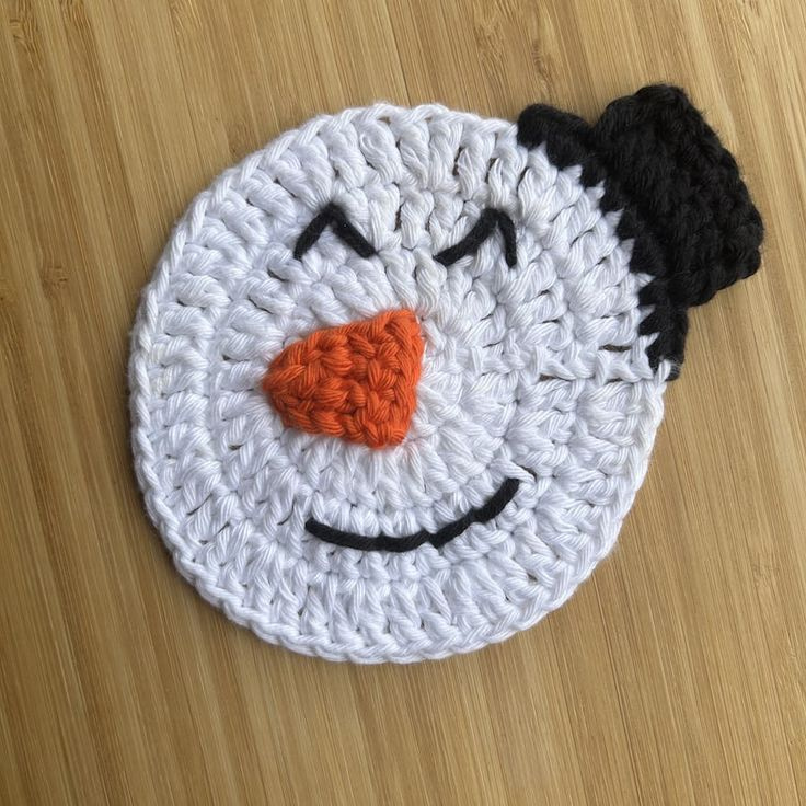 Best Snowman coaster Crochet pattern