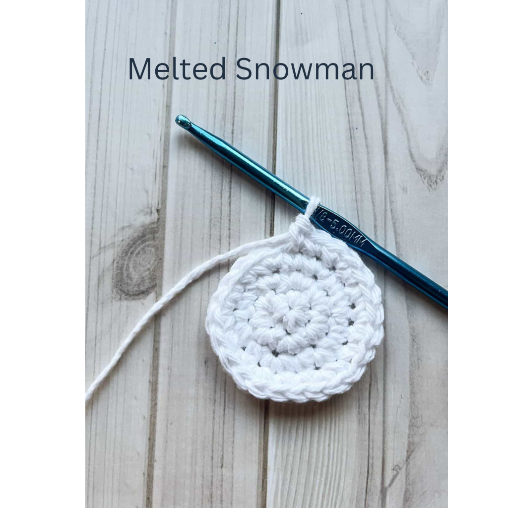 Snowman coaster crochet pattern